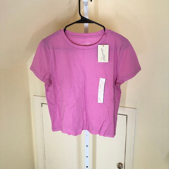 Universal Thread NWT Girls' Pink 100% Short Sleeve Cotton Tee Size M - Picture 1 of 8